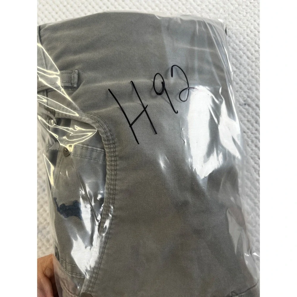 Polo Ralph Lauren 34x32 Straight Leg Chino Olive‎ Grey 5-Pocket Missing button